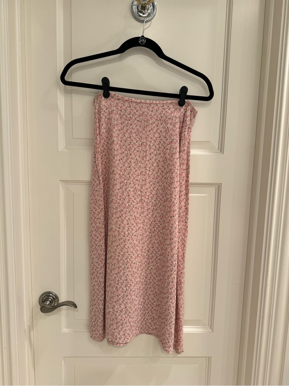 Brandy Melville Pink Floral Midi Skirt